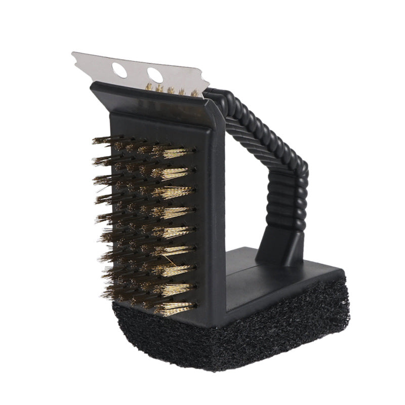 Brosse de nettoyage 3-en-1 en acier inoxydable pour barbecue