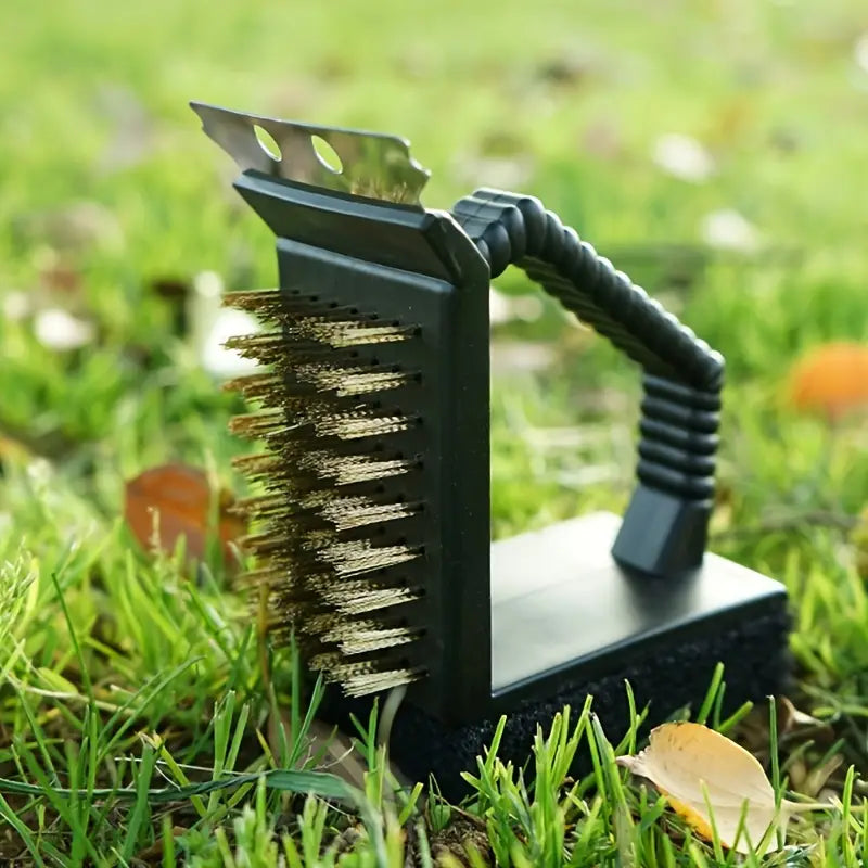 Brosse de nettoyage 3-en-1 en acier inoxydable pour barbecue