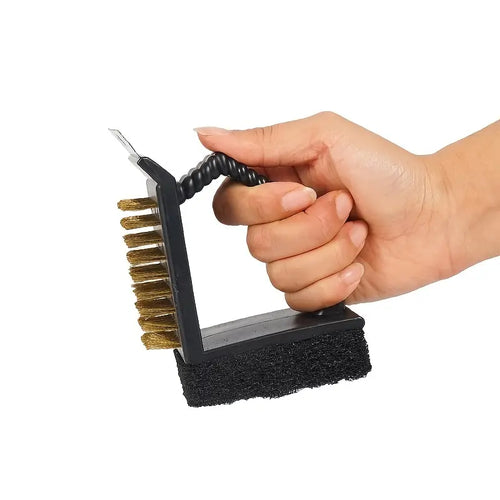 Brosse de nettoyage 3-en-1 en acier inoxydable pour barbecue